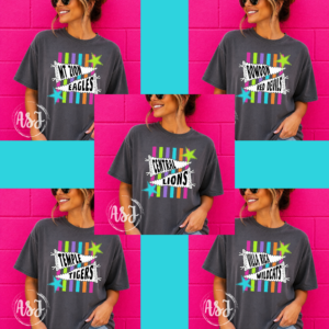 Bright Neon Pennant School Spirit